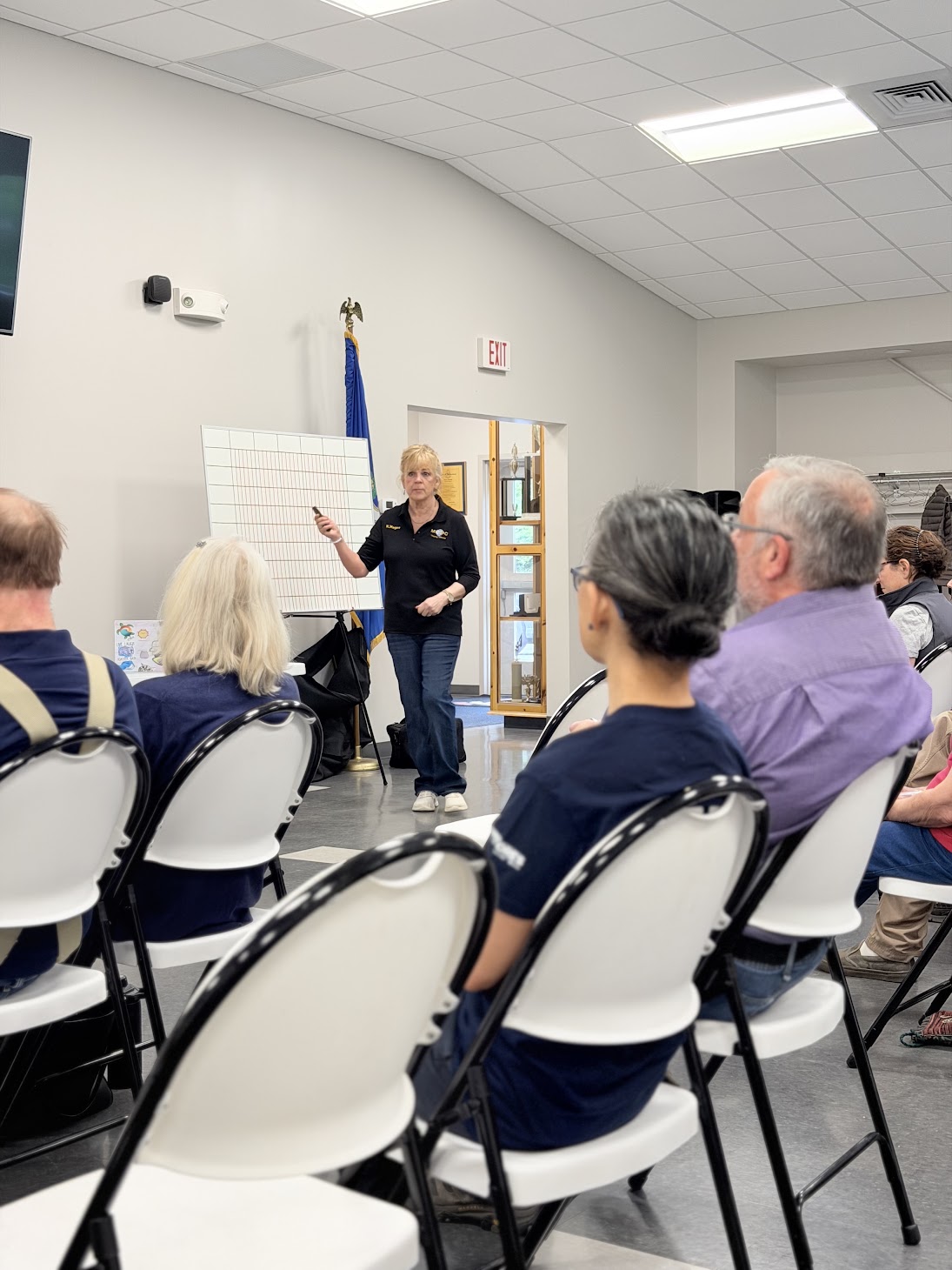 An instructor leads a seated group during the Who’s Your PAPPA patient assessment workshop.